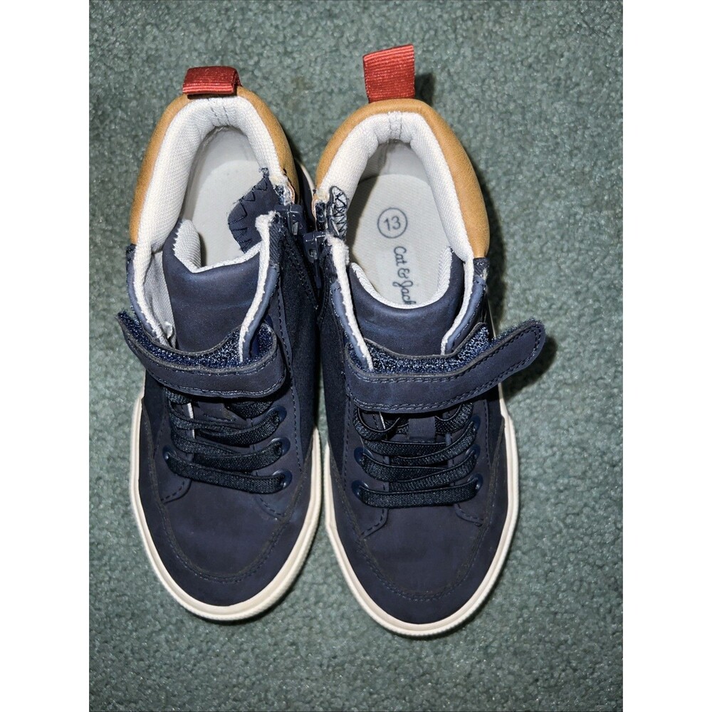 🐻 Boys' Anthony Zipper Sneakers Navy Blue - Cat & Jack - SIZE 13